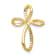 14K Yellow Gold 1/6ct. Diamond Cross Chain Slide