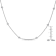 CZ Station Necklace In Sterling Silver 16 Inch