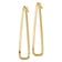 14k Yellow Gold 1 3/4" Polished Large Triangle Dangle Hoop Earrings