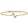 14k Yellow Gold Diamond Sideways Letter Z Bracelet