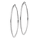 Rhodium Over 14k White Gold 2 3/8" Diamond-Cut Round Tube Hoop Earrings