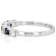 Lab-Created Sapphire Band Ring In Platinum Over Sterling Silver