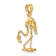 10K Yellow Gold 3D Textured Flamingo Charm