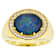 Australian Opal Triplet And White Zircon Ring In 18K Gold Over Sterling
Silver 2.59ctw
