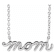 Sterling Silver Petite Lowercase Script mom Necklace, 16 Inches.