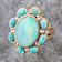 Barse Jewelry Aurora Blue Opal Golden Statement Ring