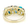 Turquoise And Multi-Blue Gemstone Ring In 18K Gold Over Sterling Silver 1.66ctw