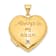 10k Yellow Gold and 10k White Gold Diamond Always in my Heart with Heart
Charm Inside Heart Locket