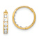 14k Yellow Gold Cubic Zirconia 7/16" Hinged Hoop Earrings