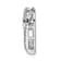 Rhodium Over 14k White Gold Diamond Heart Chain Slide Pendant