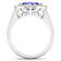 Cushion Cut Violet Tanzanite and White Diamond 14K White Gold Halo Ring
2.23 ctw
