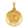 14K Yellow Gold Polished and Satin St Theresa Medal Hollow Pendant