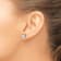 Princess Cut White Lab-Grown Diamond G-H SI 14k White Gold 4-Prong Stud
Earrings 2.00ctw
