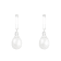 7.5-8mm White Cultured Freshwater Pearl Rhodium Over Sterling Silver Earrings