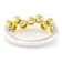 Lab-Grown Diamond Two-Tone Band Ring In 14K Gold Over Sterling Silver 0.50ctw