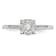Rhodium Over 14K White Gold Lab Grown Diamond Cluster Engagement Ring 0.235ctw