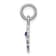 Rhodium Over Sterling Silver Child's September Blue Preciosca Crystal
Cross Pendant