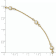 14K Yellow Gold CZ Polished with 1-inch Extension Anklet
