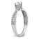 Rhodium Over 14K White Gold Polish Round Diamond Engagement Ring 0.63ctw