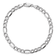 Rhodium Over 14k White Gold 5.75mm Figaro Link Bracelet, 8 Inches