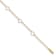 14K Two-tone Polished Heart with 1-inch Extension Anklet