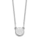 Rhodium Over 14k White Gold Tiny Circle Block Letter W Initial Pendant
Cable Link 18 Inch Necklace