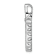 Rhodium Over 14K White Gold 3/8ct. Diamond Cross Chain Slide