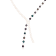 6-7mm White and Black Cultured Freshwater Pearl with Moon Bead Sterling
Silver Strand Necklace