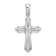 Rhodium Over 14K White Gold Polished Cross Charm Pendant