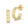 Sterling Statements 14K Yellow Gold Over Sterling Silver Ribbed Small
Hoop Earrings