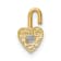14K Yellow Gold Diamond Simulant Birthstone Heart Charm