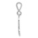 Rhodium Over 14k White Gold Solid Polished Script Filigree Textured
Letter H Initial Pendant