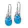 Rhodium Over Sterling Silver Lab Created Opal Octopus Dangle Earrings