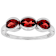 Red Garnet Three-Stone Ring In Platinum Over Sterling Silver 1.53ctw