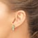 14k Yellow Gold Polished and Textured with Lab Created White Opal Flip
Flop Stud Earrings