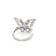 Tanzanite 9x4.5mm Marquise and White Zircon Rhodium Over Sterling Silver Ring