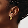 14k Yellow Gold 3/8" Ram Head Hoop Earrings