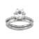 Lab Created White Sapphire Sterling Silver Bridal Ring Set 1.37ctw