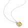 Citrine And Diamond Halo Pendant In Sterling Silver 4.10ctw