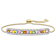 Multi Color Sapphire 14K Yellow Gold Bracelet 4.38ctw