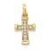 14K Yellow Gold Small 1/20ct. Diamond Latin Cross Pendant