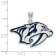 Rhodium Over Sterling Silver NHL LogoArt Nashville Predators Enamel Pendant