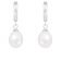 8-9mm white cultured freshwater pearl rhodium over sterling silver earrings