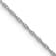 Rhodium Over 14k White Gold 0.6mm Solid Cable 20 Inch Chain