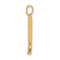 14K Yellow Gold Diamond Letter L Initial Pendant