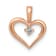 14k Rose Gold Diamond Heart Pendant