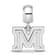 Sterling Silver Rhodium-plated LogoArt Montana State University Small
Dangle Bead