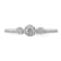 Rhodium Over 14K Gold Roped Band Petite Round Diamond Ring 0.10ctw