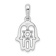 Rhodium Over 14k White Gold Star of David Chamseh Pendant