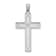 Rhodium Over 14k White Gold Solid Laser Etched Cross Pendant